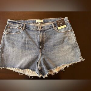 NWT Abercrombie & Fitch the 4” Mom Shorts High Rise Curve Love size 20